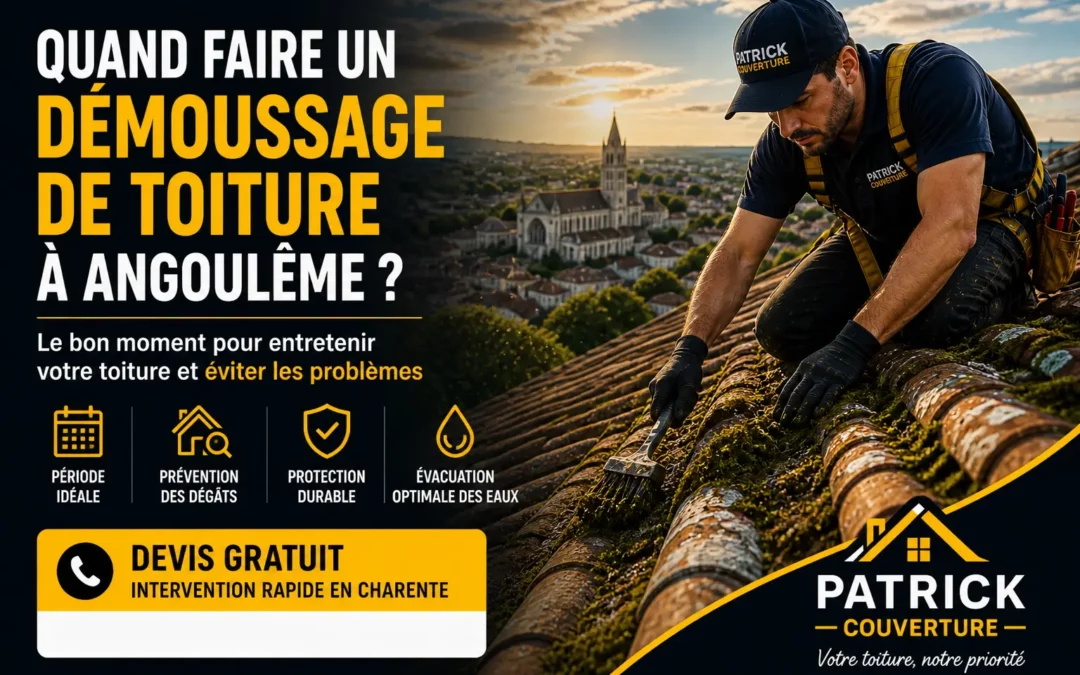 Quand faire un démoussage de toiture à Angoulême ?
