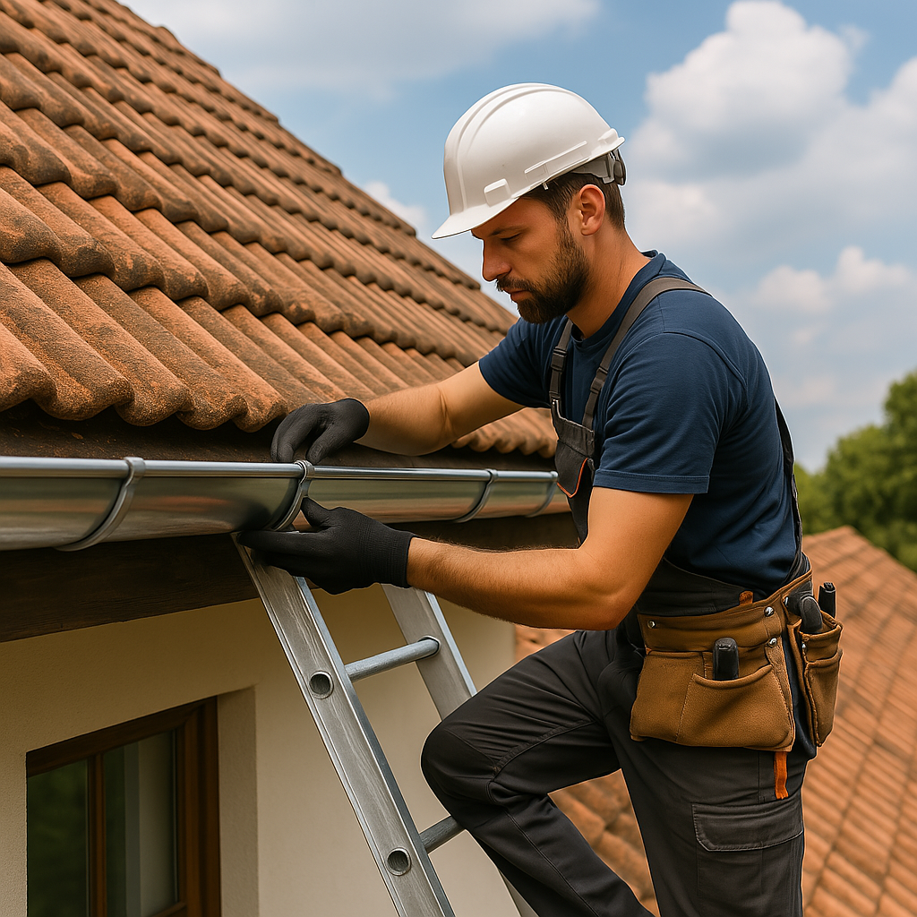 Couvreur renforçant une charpente en bois sous toiture à Saint-Georges-de-Didonne