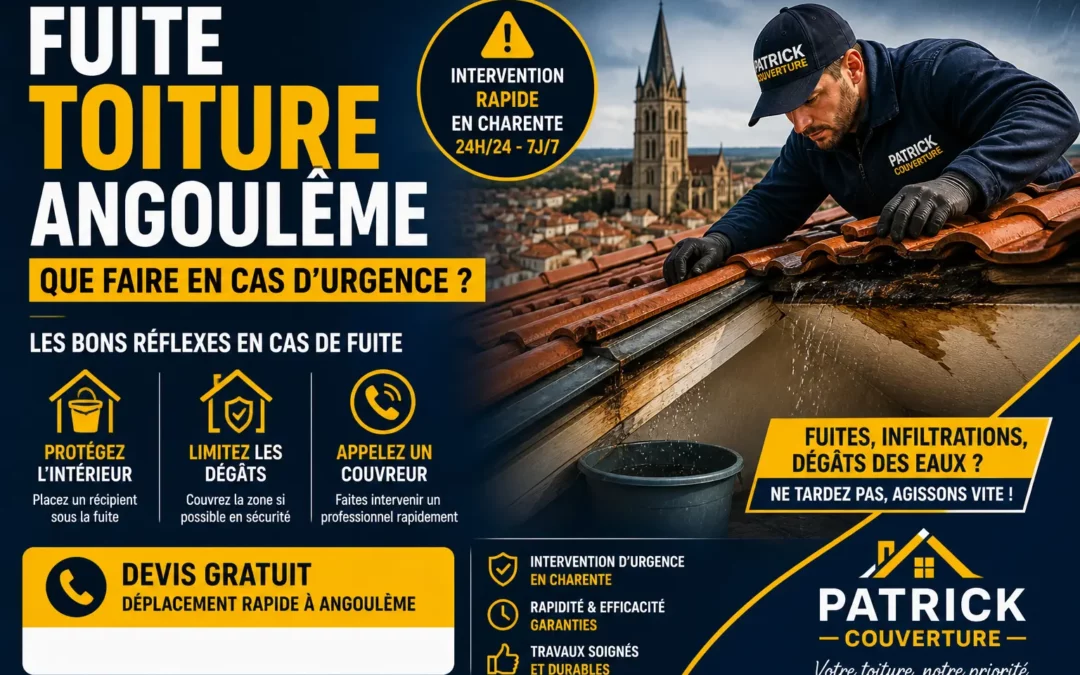 Fuite toiture Angoulême : que faire en cas d’urgence ?