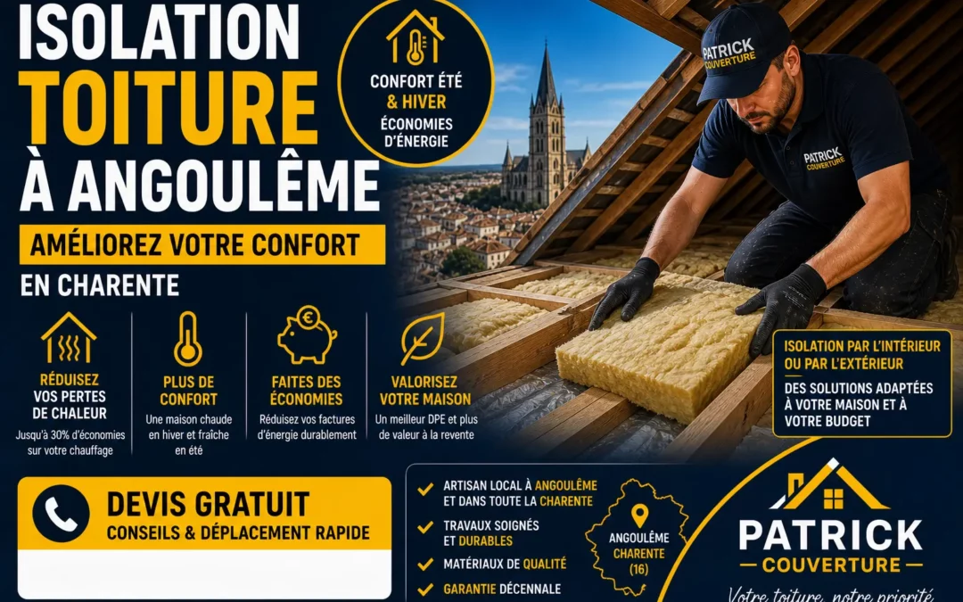 Isolation toiture à Angoulême : améliorer le confort en Charente