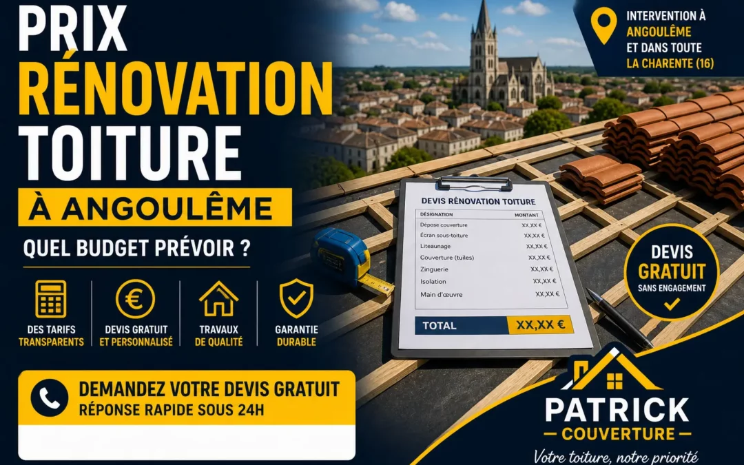 Prix rénovation toiture à Angoulême : quel budget prévoir ?